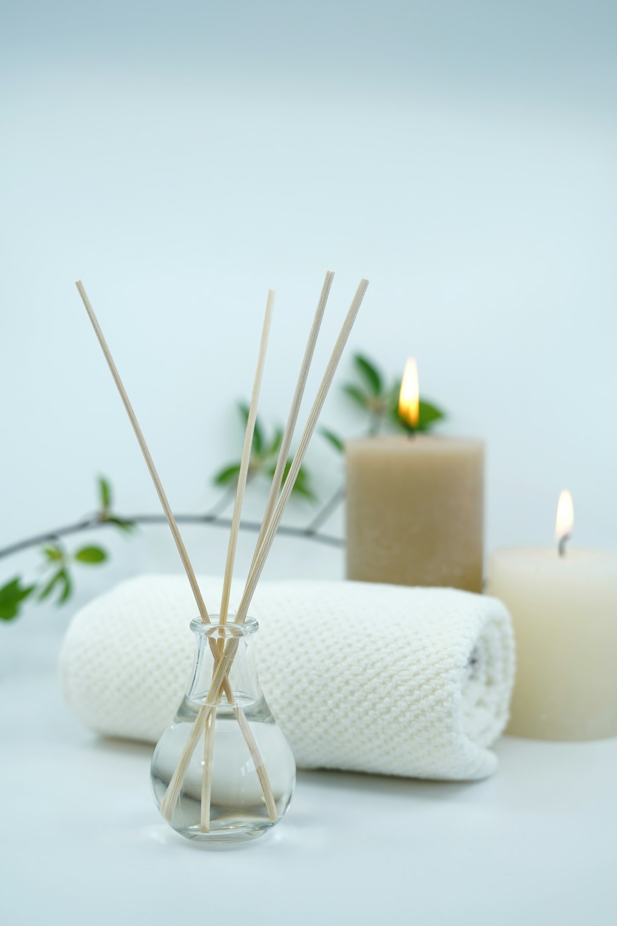 Óleos essenciais e acessórios de massagem